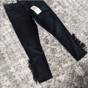 Levi’s skinny with black fringe from free people